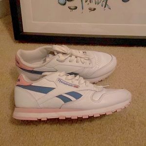 Pink and white Reebok Sneakers